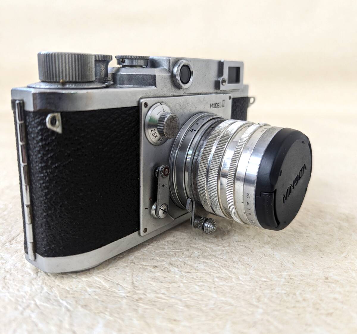 41516 Minolta-35 MODELⅡ レンズ CHIYOKO SUPER ROKKOR 1:2.8 f=5cm フィルムカメラ 中古 現状品 ミノルタ_画像4