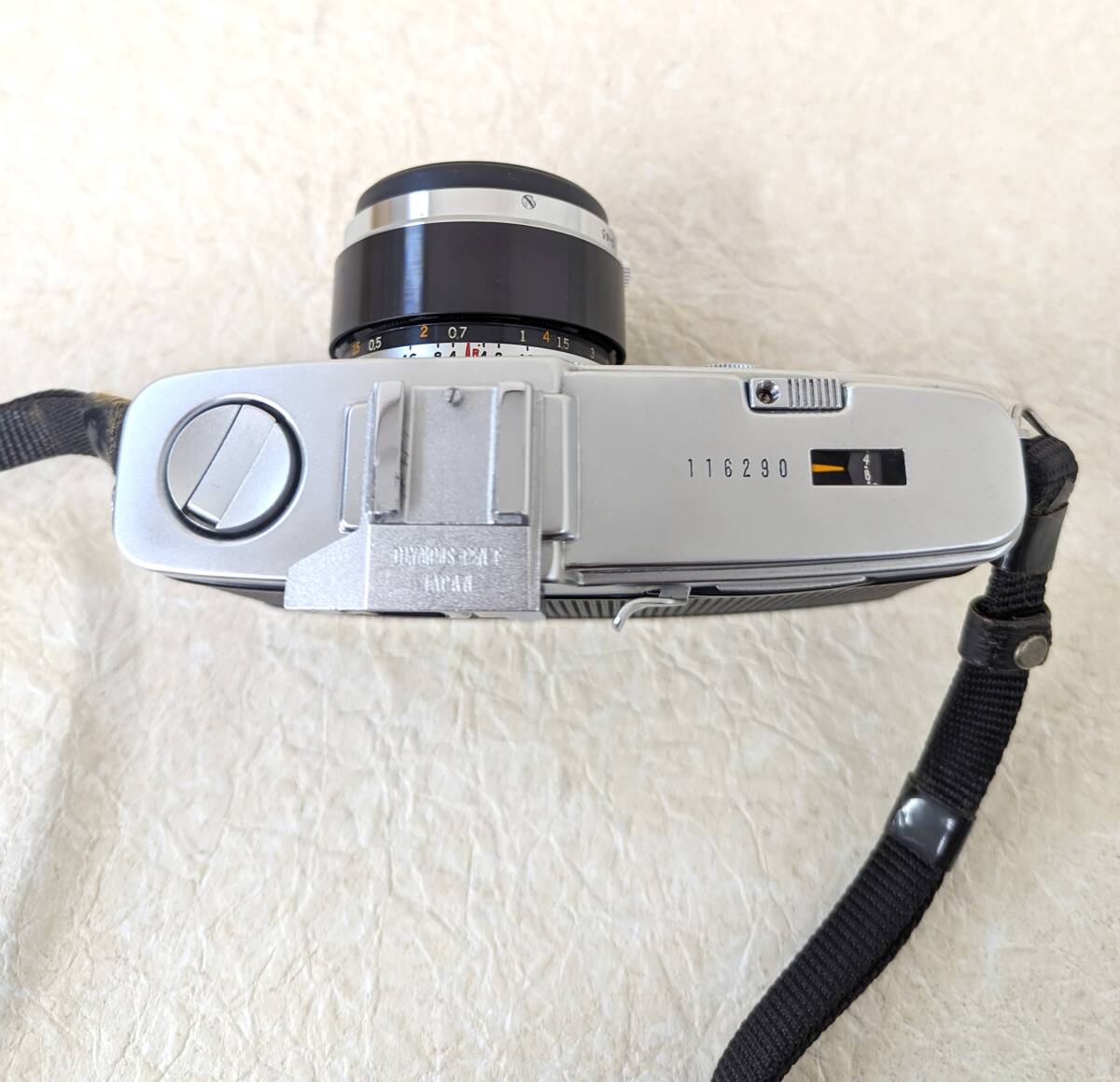 41524 OLYMPUS-PEN F Zuiko Auto-S 1:1.8 f=38mm オリンパス フィルムカメラ 中古 現状品_画像5