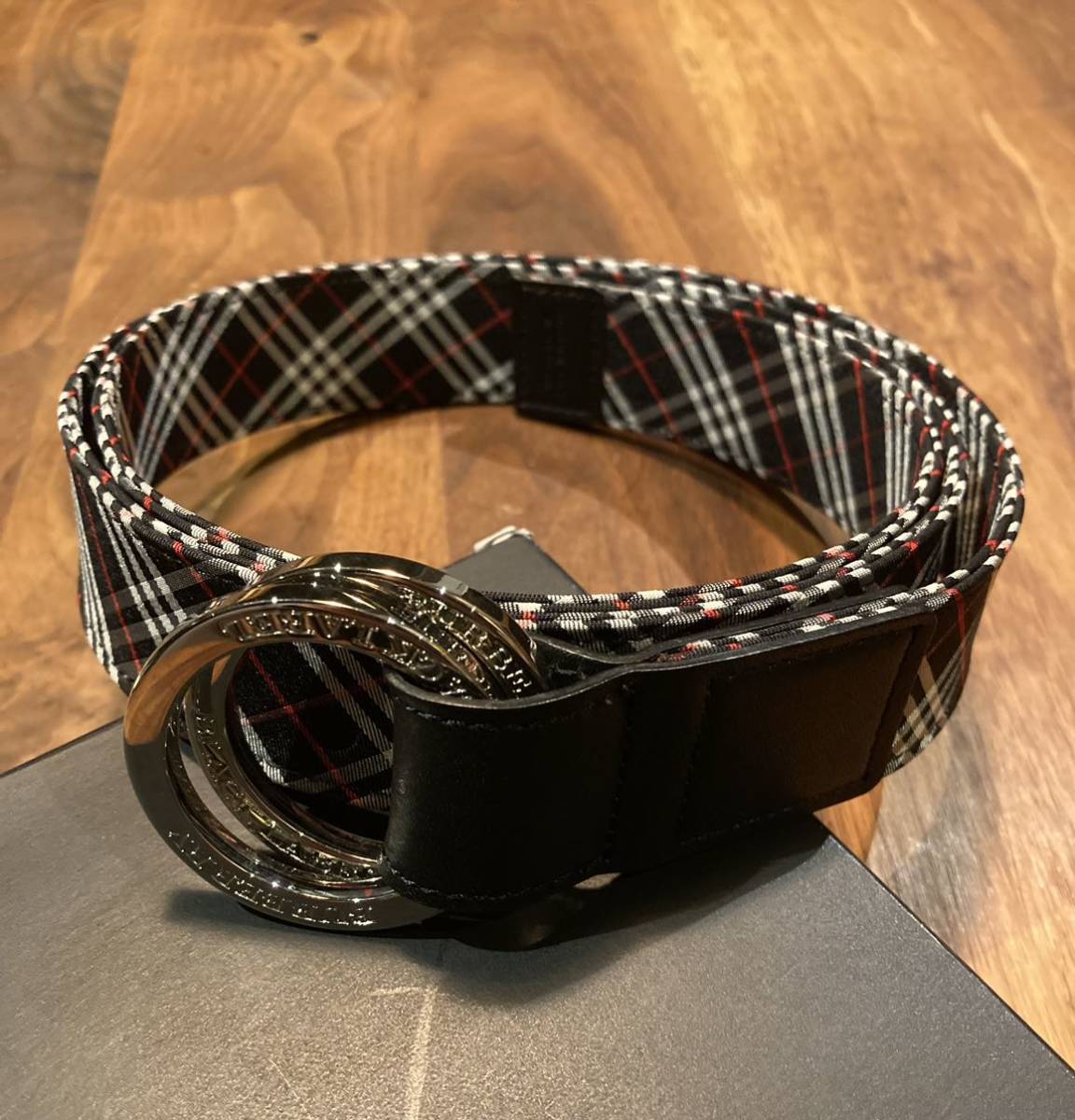 BURBERRY BLACK LABEL バーバリーブラックレーベル リングベルト ブラックチェック ノバチェック