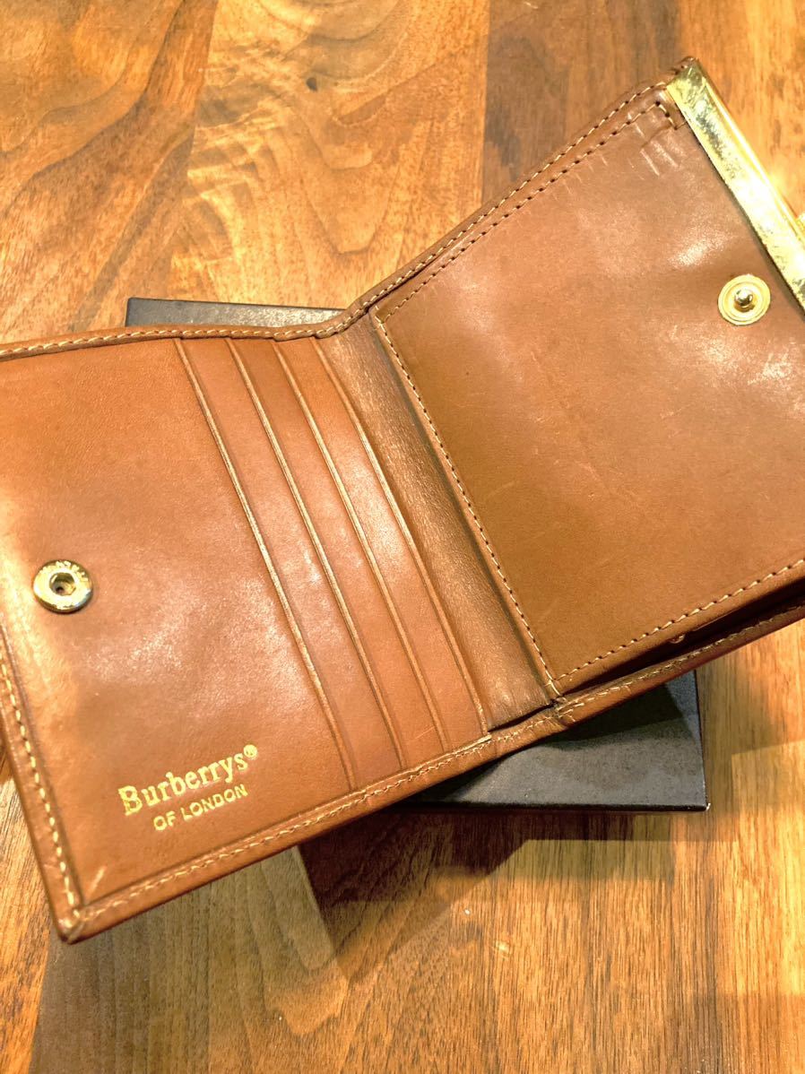 Burberry’s バーバリー ヴィンテージ がま口財布 ノバチェック ホースマーク PVC_画像4