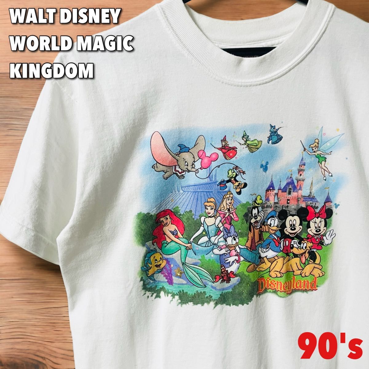 90s｜Walt Disney World｜ミッキー｜リンガー｜Tシャツ｜古着 - トップス