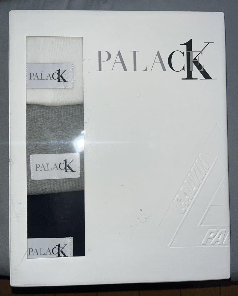 CK1 パレス 半袖 クルーネック Tシャツ 3PK クラシック ホワイト / ライトグレーヘザー / ブラック　3枚　Mサイズ 新品_画像1