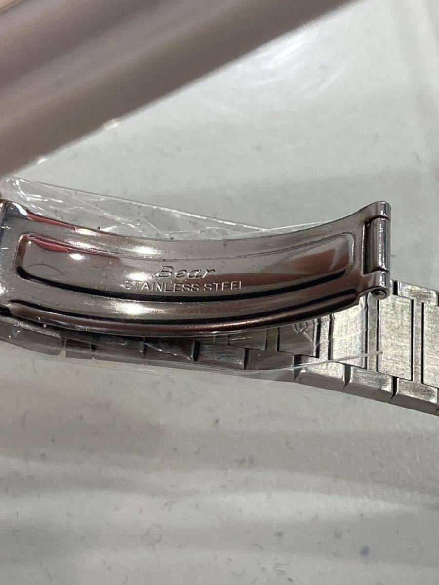 パ）BEAR ベアー ベルト ステンレスベルト 腕時計 20ミリ用 シルバー 未使用保管品_画像3