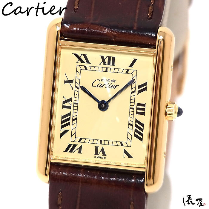 【カルティエ】マストタンク LM 極美品 QZ 旧型 ヴィンテージ メンズ レディース 時計 Cartier Tank 俵屋_画像1