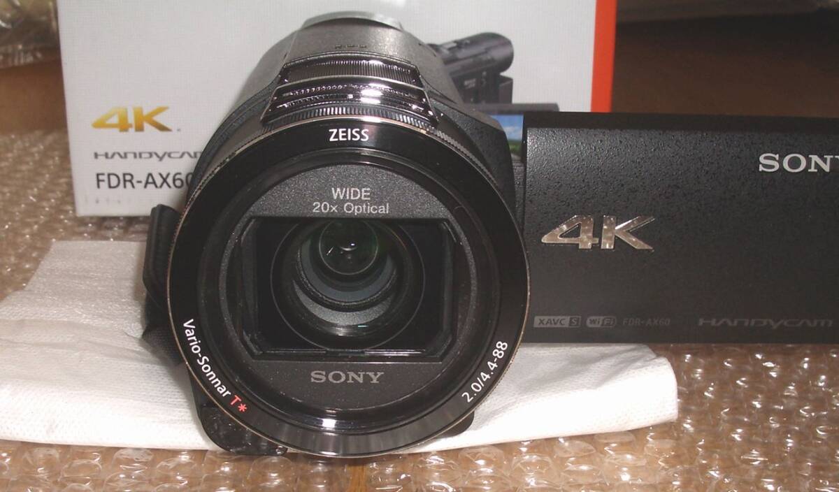 ソニー 4K ビデオカメラ Handycam FDR-AX60 美品　フィルター、保護フィルム付き_画像9