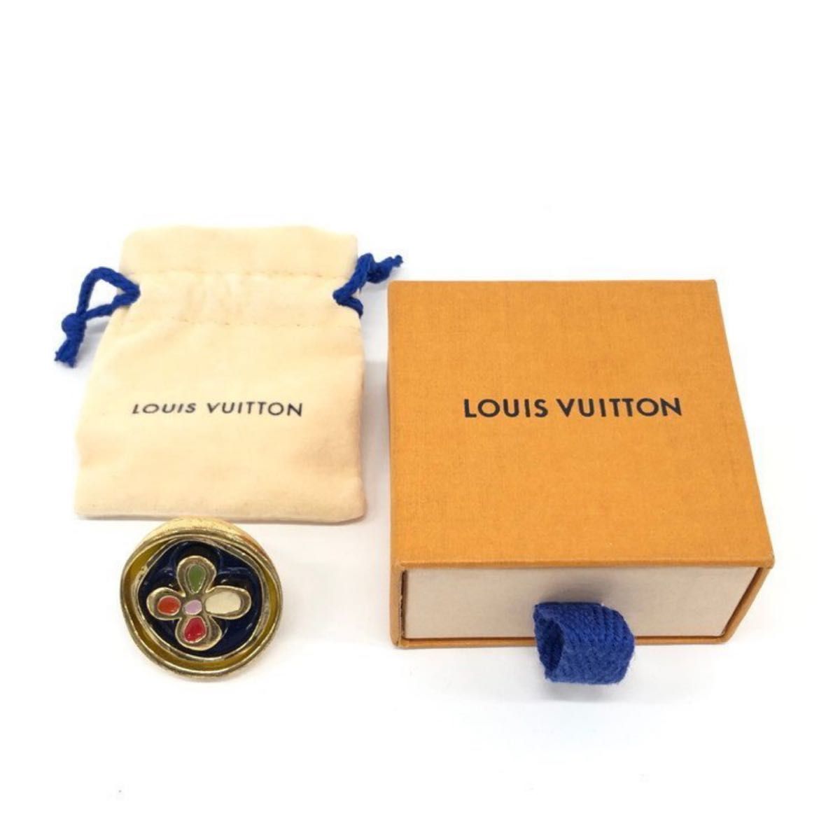 LOUIS VUITTON ルイヴィトン リング 金色 花 12号 箱付き アクセサリー ゴールドカラー