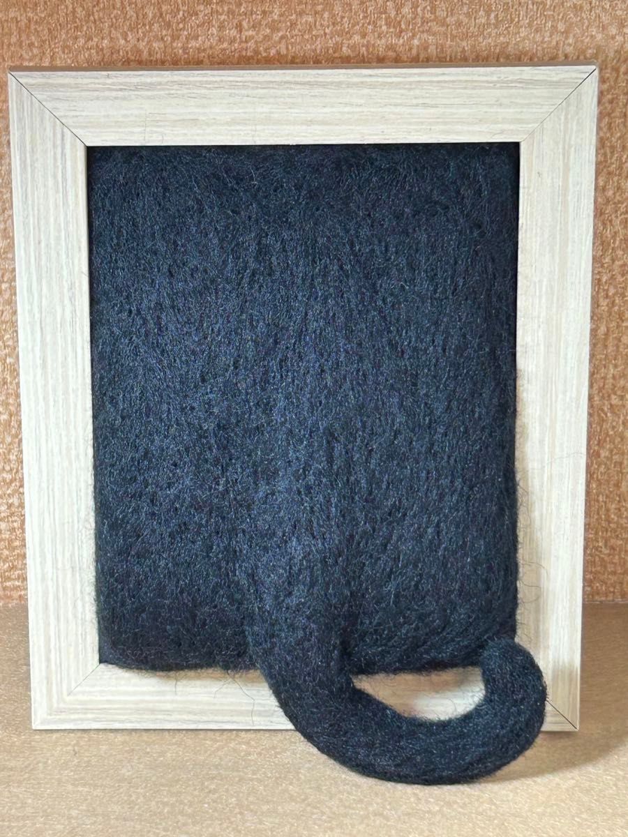 わくねこ 黒猫 鍵しっぽ 羊毛フェルト ハンドメイド