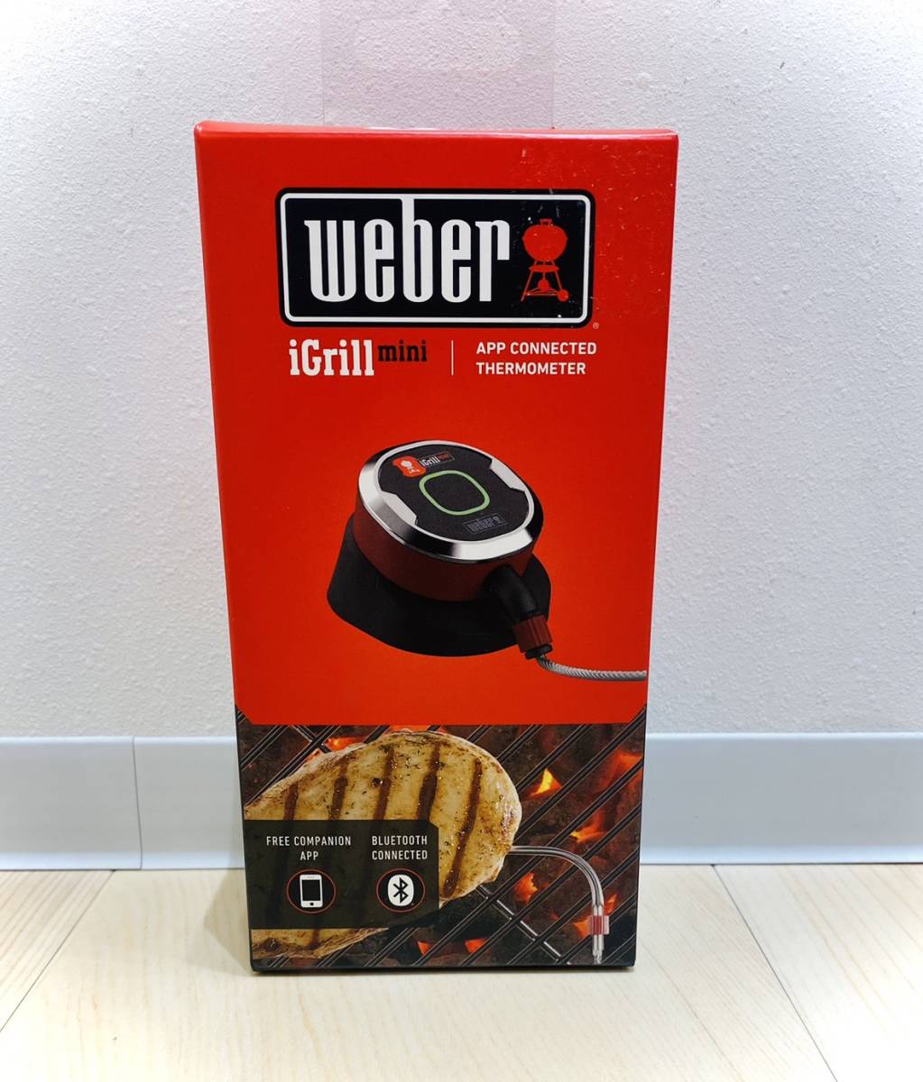 【OAK-2904YH】１円～ Weber ウェーバー iGrill mini アイグリルミニ 温度計 バーベキュー キャンプ 未開封 未使用 ワイヤレス 保管品_画像1