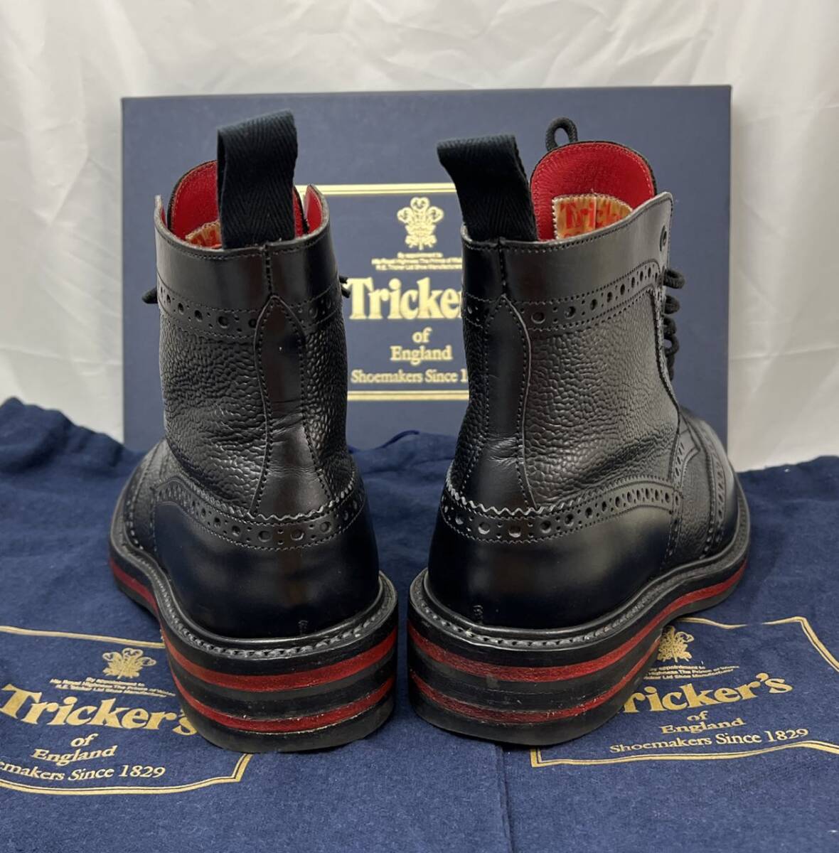 希少※レア 上品 Tricker's (トリッカーズ) 別注M2508 MALTONモールトン カントリーブーツ メンズ 7.5 fitting5 英国製 ビジネス_画像6