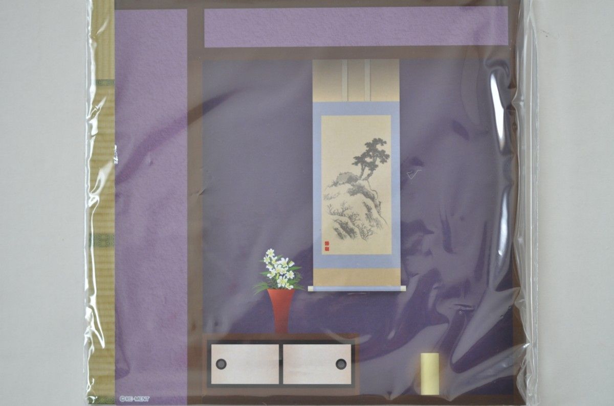 リーメント　ぷちサンプルシリーズ　今日は贅沢お寿司の日　テーブル・座布団・ジオラマ用背景紙　ミニチュア　ドールハウス
