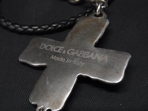 1円 ■美品■ DOLCE＆GABBANA ドルチェ&ガッバーナ ロザリオ メダル ネックレス ペンダント アクセサリー シルバー系×ブルー系 BF5399_画像4