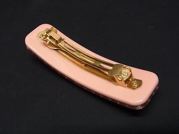 1円 ■美品■ TORY BURCH トリーバーチ ラインストーン フラワー 花 バレッタ ヘアアクセサリー レディース コーラルピンク系 AS8160_画像2