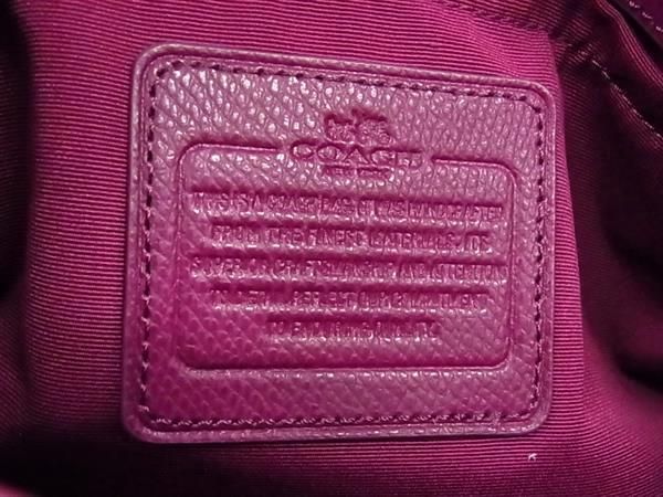 1円 ■極美品■ COACH コーチ F6256 レザー 2WAY トートバッグ ショルダー 斜め掛けかばん レディース ピンクベージュ系 AS6256_画像6