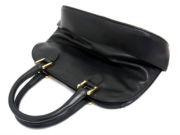 1円 ■美品■ LOEWE ロエベ アナグラム レザー 2WAY トートバッグ ショルダーバッグ 斜め掛けかばん レディース ブラック系 BF5290_画像3