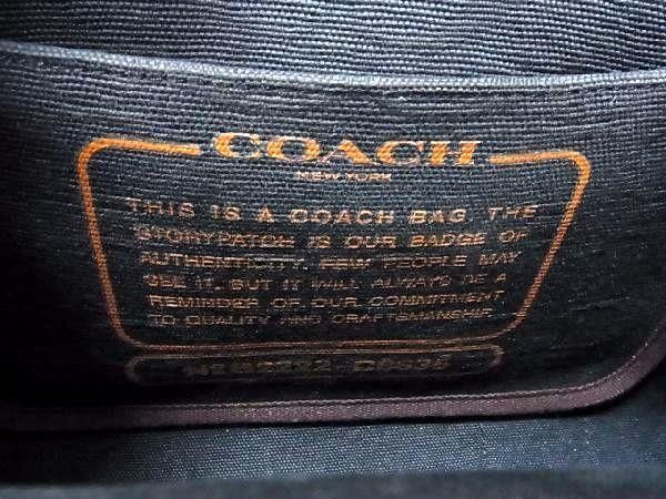 1円 ■美品■ COACH コーチ C8635 シグネチャー キャンバス ハンドバッグ トートバッグ レディース ネイビー系×ボルドー系 AS9554_画像6