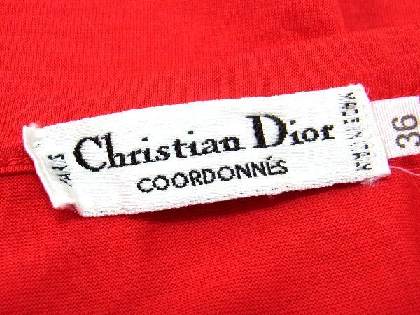 ■新品同様■ ChristianDior クリスチャンディオール コットン100％ 半袖 Tシャツ トップス 表記サイズ 36 洋服 レッド系 AT6615_画像3