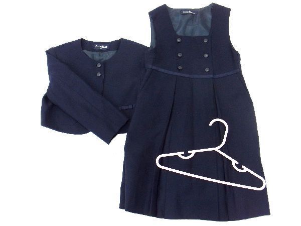 # ultimate beautiful goods # familiar Familia wool 100% setup jacket One-piece declared size 115 Western-style clothes Kids navy series AX0384