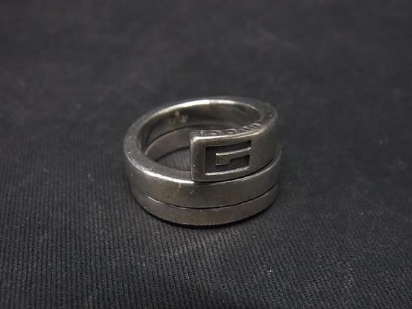 1円 GUCCI グッチ SV925 リング 指輪 アクセサリー 表記サイズ11(約10号) レディース シルバー系 AS9213_画像1