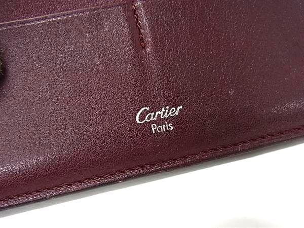 1円 Cartier カルティエ マストライン レザー 二つ折り 長財布 ウォレット 小銭入れ 札入れ カード入れ メンズ ブラック系 AS8096_画像6