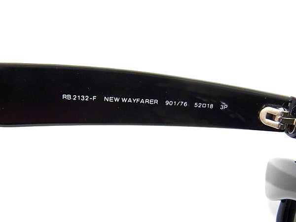 1円 ■極美品■ Ray-Ban レイバン RB2132-F 901/76 ニューウェイファーラー サングラス メガネ 眼鏡 メンズ ブラック系 AU8924_画像3
