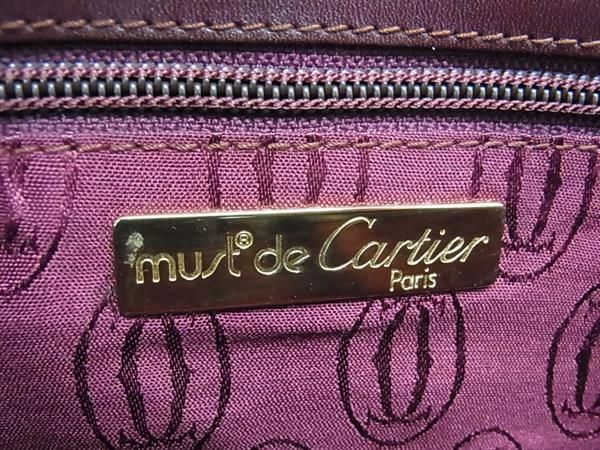 1円 ■美品■ Cartier カルティエ マストライン レザー クラッチバッグ セカンドバッグ ハンドバッグ ボルドー系 CC1380_画像5