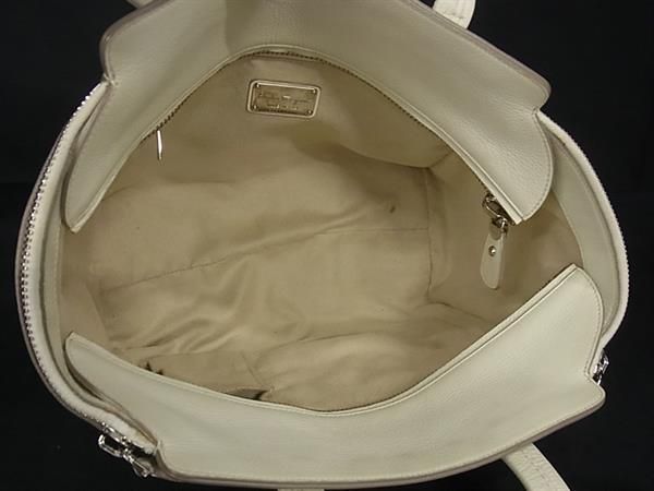 1円 ■美品■ Salvatore Ferragamo フェラガモ DY-21 D698 レザー トート ハンドバッグ レディース アイボリー系 CC1991_画像5