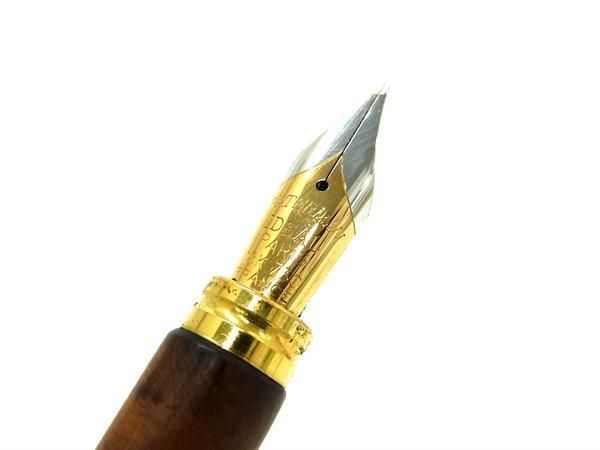 1円 ■美品■ WATERMAN ウォーターマン ペン先 18K 750 18金 万年筆 筆記用具 文房具 ステーショナリー ブラウン系×ゴールド系 BG7495_画像3