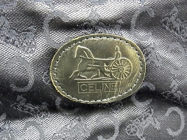 1円 ■美品■ CELINE Cサルキー キャンバス×レザー ハンドバッグ トートバッグ レディース メンズ ネイビー系 CC1931_画像6