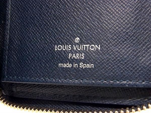 1円 LOUIS VUITTON ルイヴィトン M30510 タイガ ジッピーウォレット ヴェルティカル ラウンドファスナー 長財布 ブルーマリーヌ AW2714_画像5