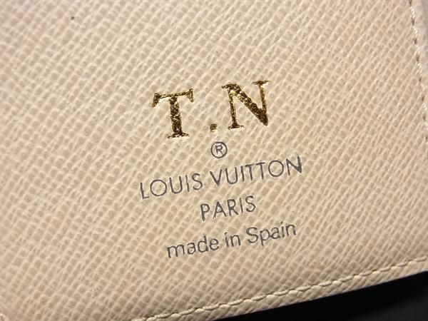 1円 ■美品■ LOUIS VUITTON ルイヴィトン R20706 ダミエアズール アジェンダPM 6穴式 手帳カバー スケジュール帳 アイボリー系 AU8916_画像4