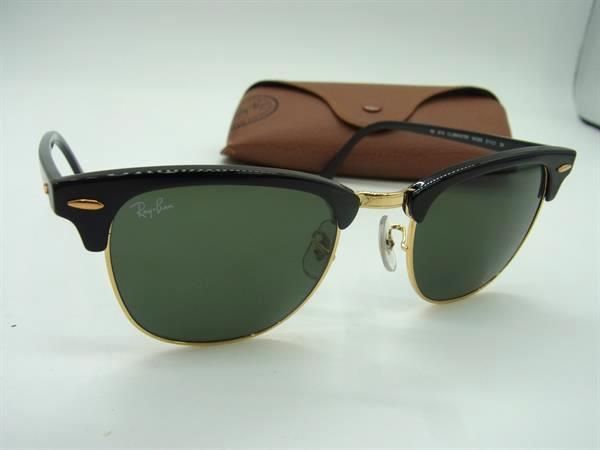 1円 ■極美品■ Ray-Ban レイバン RB3016 CLUBMASTER W0365 51□21 3N クラブマスター サングラス メガネ 眼鏡 ブラック系 AX1338_画像1