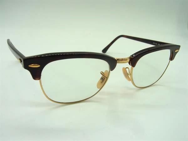 1円 ■美品■ Ray-Ban レイバン RB2156 990 3N クラブマスター 度入り 眼鏡 メガネ ブラウン系 CC1735_画像1