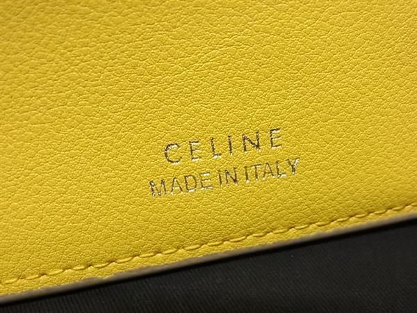 1円 ■美品■ CELINE セリーヌ レザー 三つ折り 財布 ウォレット 小銭入れ 札入れ カード入れ レディース グレージュ系 AY0422_画像8