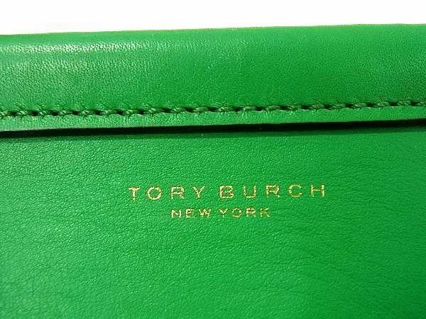 1円 ■美品■ TORY BURCH トリーバーチ ブロックT レザー クロスボディ 2WAY ハンドバッグ ショルダー トート 斜め掛け グリーン系 AS9564_画像6