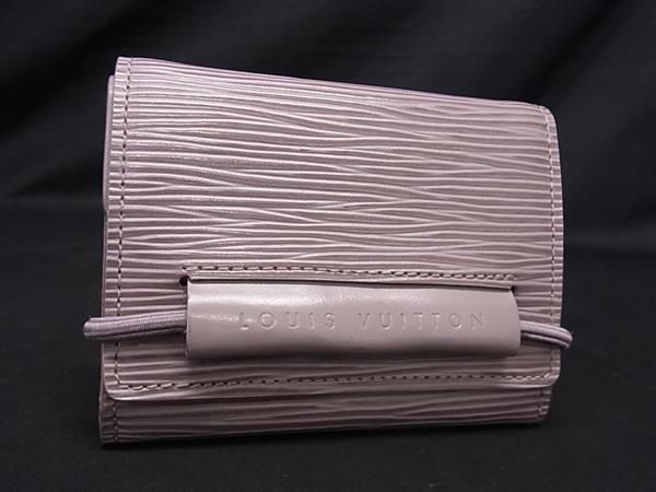 1円 ■美品■ LOUIS VUITTON ルイヴィトン M6366B エピ ポルトモネ エラスティック 三つ折り 財布 ウォレット パープル系 AT9615_画像1