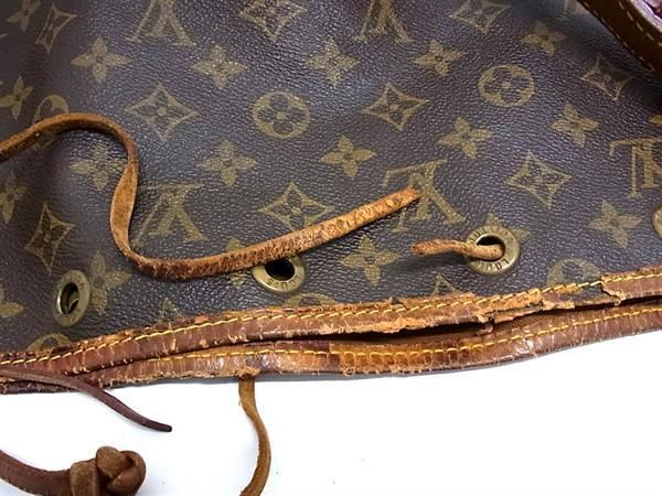 1円 LOUIS VUITTON ルイヴィトン M42224 モノグラム ノエ 巾着型 ショルダーバッグ 肩掛け レディース ブラウン系 AV5855_画像7