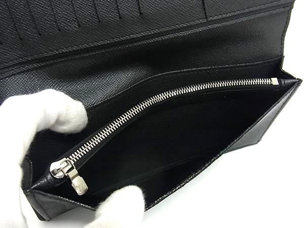 1円 ■美品■ LOUIS VUITTON ルイヴィトン M30285 タイガ ポルトフォイユブラザ 二つ折り 長財布 ウォレット ブラック系 CD1279_画像4