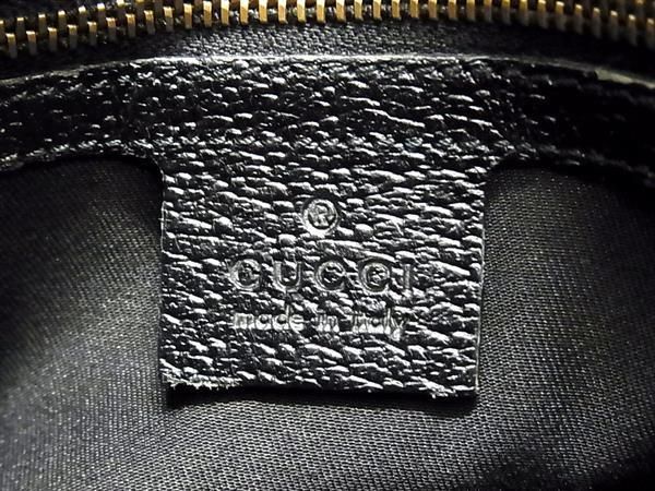 1円 ■極美品■ GUCCI グッチ 144188 205011 シェリーライン GG柄 GGキャンバス×レザー トート ハンドバッグ ネイビー系 AV5833_画像6