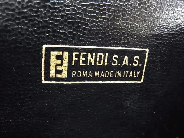 1円 FENDI フェンディ ヴィンテージ ズッカ柄 ズッキーノ キャンバス×レザー 財布 ウォレット 札入れ 小銭入れ ブラック系 AW2709_画像8