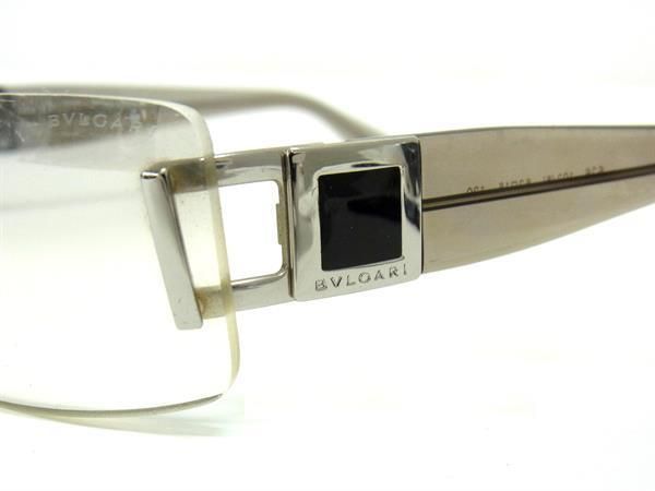 1円 ■美品■ BVLGARI ブルガリ 626 102/61 62□15 120 サングラス メガネ 眼鏡 レディース メンズ クリアグレー系 AX0645_画像3