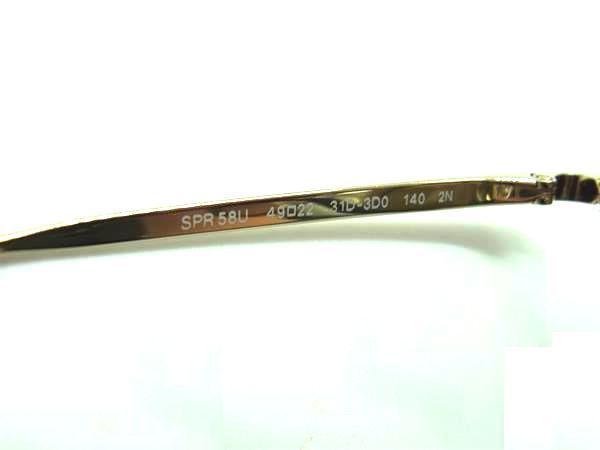 1円 ■極美品■ PRADA プラダ SPR58U サングラス メガネ 眼鏡 レディース メンズ クリアカーキ系 AX2635_画像4
