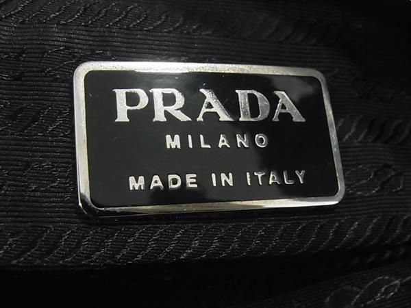 1円 PRADA プラダ テスートナイロン ハンドバック トートバッグ ショルダーバッグ 肩掛けかばん レディース ライトグレー系 BE9214_画像6