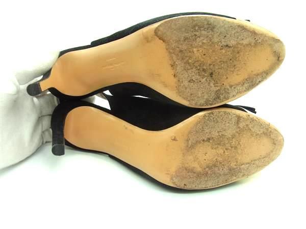 Salvatore Ferragamo フェラガモ ヴァラリボン スエード ヒール パンプス サイズ 61/2(約24.0cm) 靴 シューズ ブラック系 DD5630_画像4