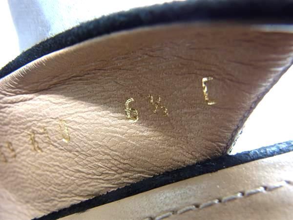 Salvatore Ferragamo フェラガモ ヴァラリボン スエード ヒール パンプス サイズ 61/2(約24.0cm) 靴 シューズ ブラック系 DD5630_画像5