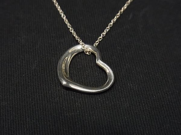 1円 TIFFANY＆Co ティファニー エルサペレッティ オープンハート SV925 ネックレス ペンダント レディース シルバー系 AQ5193_画像2