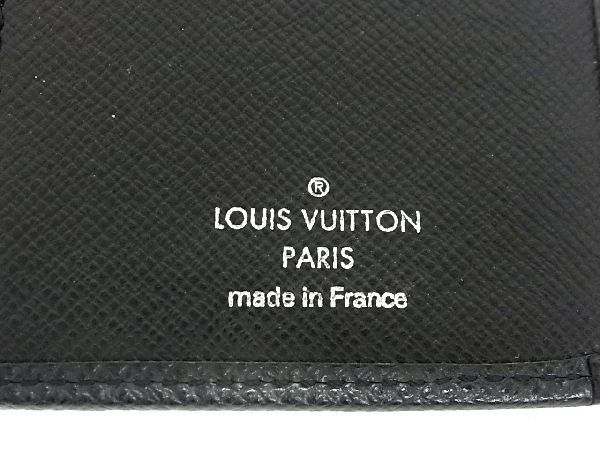 1円 ■美品■ LOUIS VUITTON ルイヴィトン M32572 タイガ ポルトフォイユブラザ 二つ折り 長財布 ウォレット ブラック系 EA1639S2_画像6