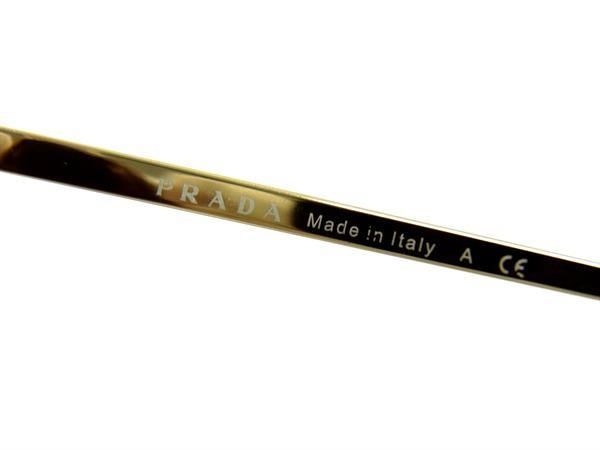 1円 PRADA プラダ サングラス メガネ 眼鏡 メンズ レディース ゴールド系×レッド系 AU8991_画像3