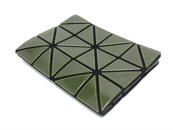 1円 ■新品同様■ BAO BAO ISSEY MIYAKE バオバオイッセイミヤケ PVC カードケース カード入れ レディース メンズ グリーン系 AX2253_画像2