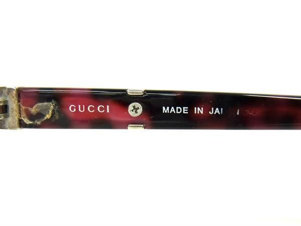 1円 GUCCI グッチ GG-8554J VX1 インターロッキングG 度入り サングラス メガネ 眼鏡 レッド系 CC1727_画像4