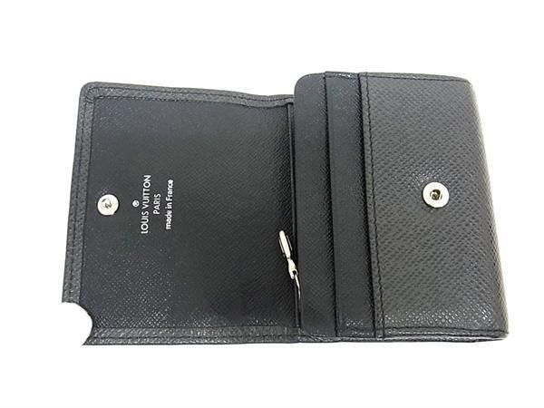 1円 ■極美品■ LOUIS VUITTON ルイヴィトン M32562 タイガ ポルト モネ セルゲイ コインケース コインパース メンズ ブラック系 AV6697_画像3